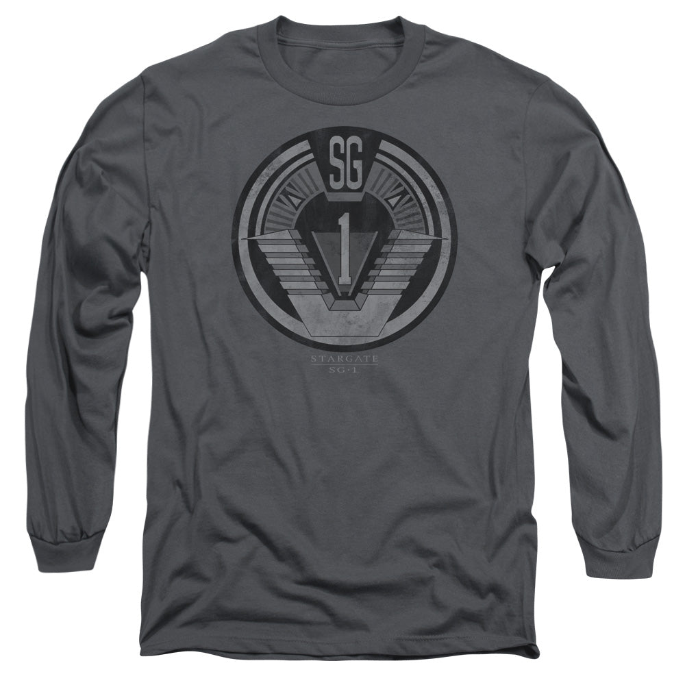 Sg1 - Team Badge - Long Sleeve Adult 18/1 - Charcoal T-shirt