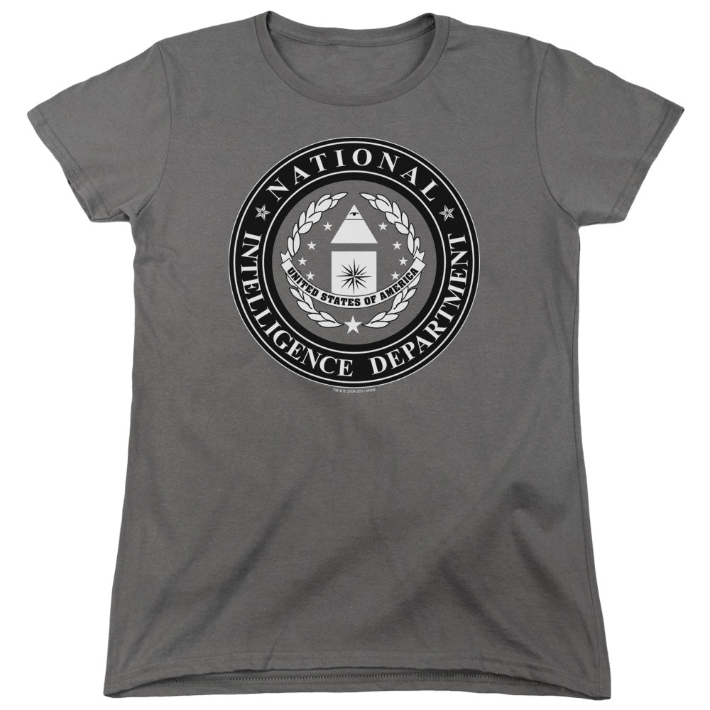Sg1 - Nid Logo - Short Sleeve Womens Tee - Charcoal T-shirt