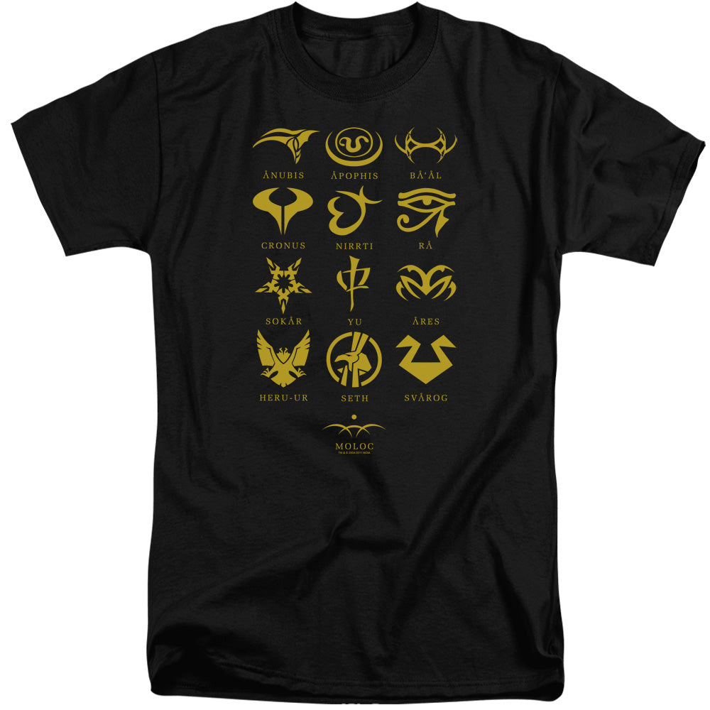 Sg1 - Goauld Characters - Short Sleeve Adult Tall - Black T-shirt