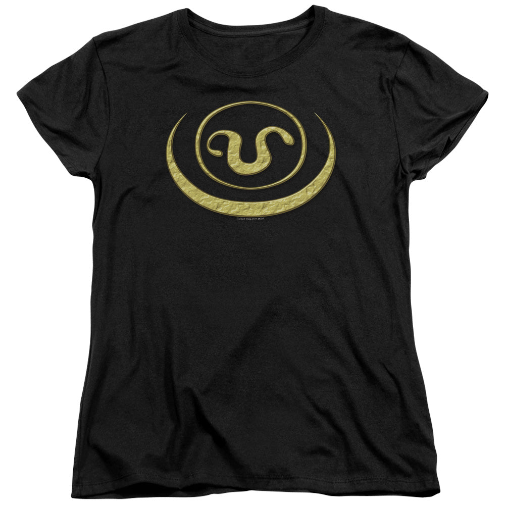 Sg1 - Goauld Apothis Symbol - Short Sleeve Womens Tee - Black T-shirt