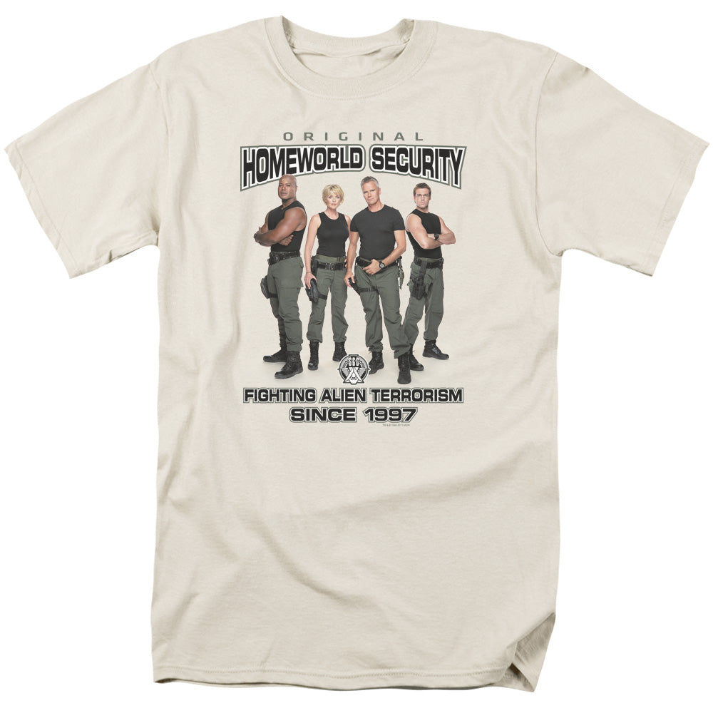 Sg1 - Homeworld Security - Short Sleeve Adult 18/1 - Cream T-shirt
