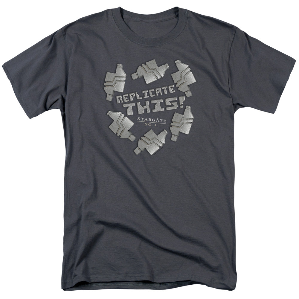 Sg1 - Replicate This - Short Sleeve Adult 18/1 - Charcoal T-shirt