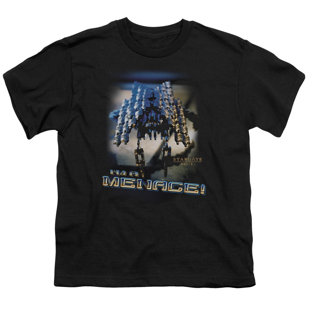 Sg1 - Menace - Short Sleeve Youth 18/1 - Black T-shirt