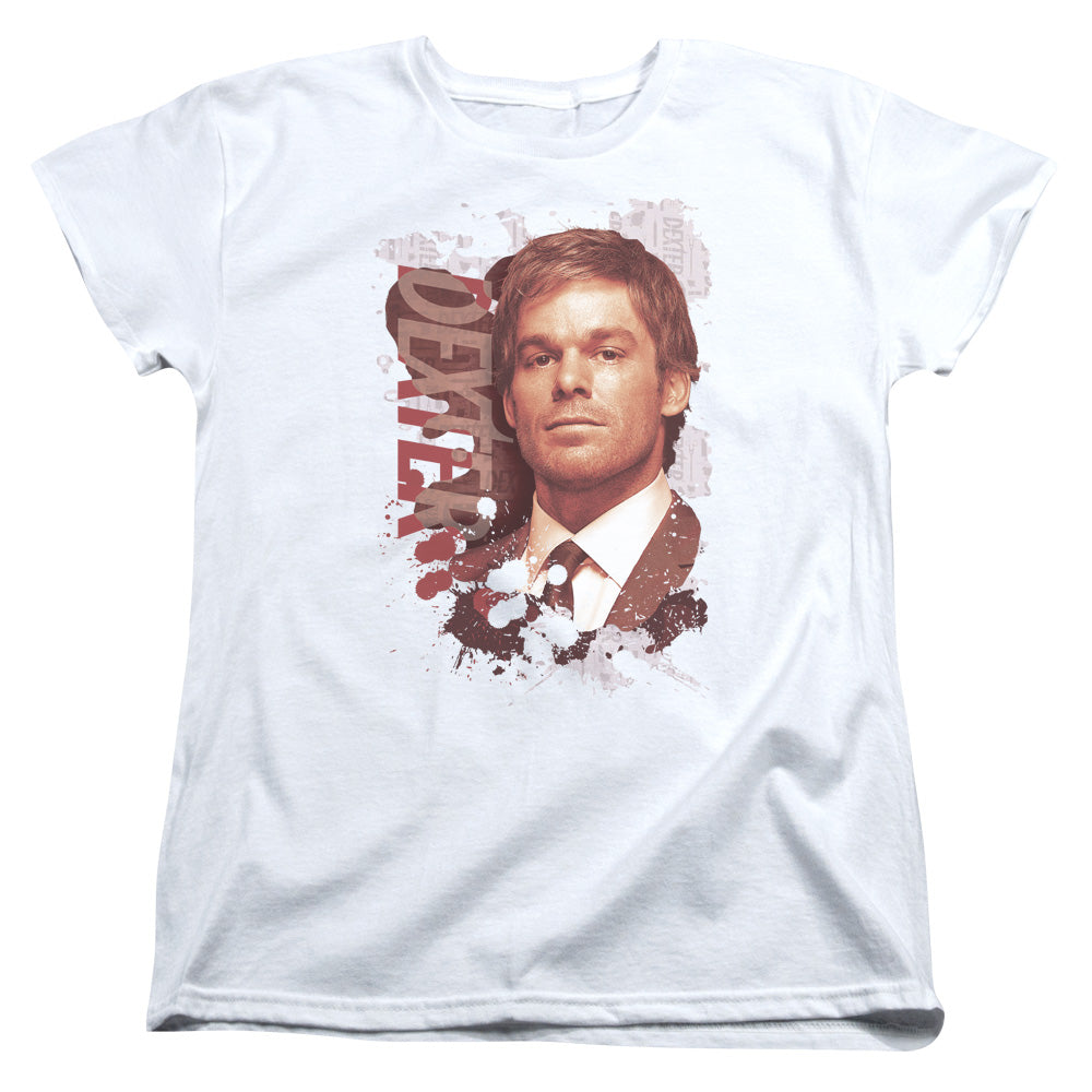 Dexter - Splatter - Short Sleeve Womens Tee - White T-shirt