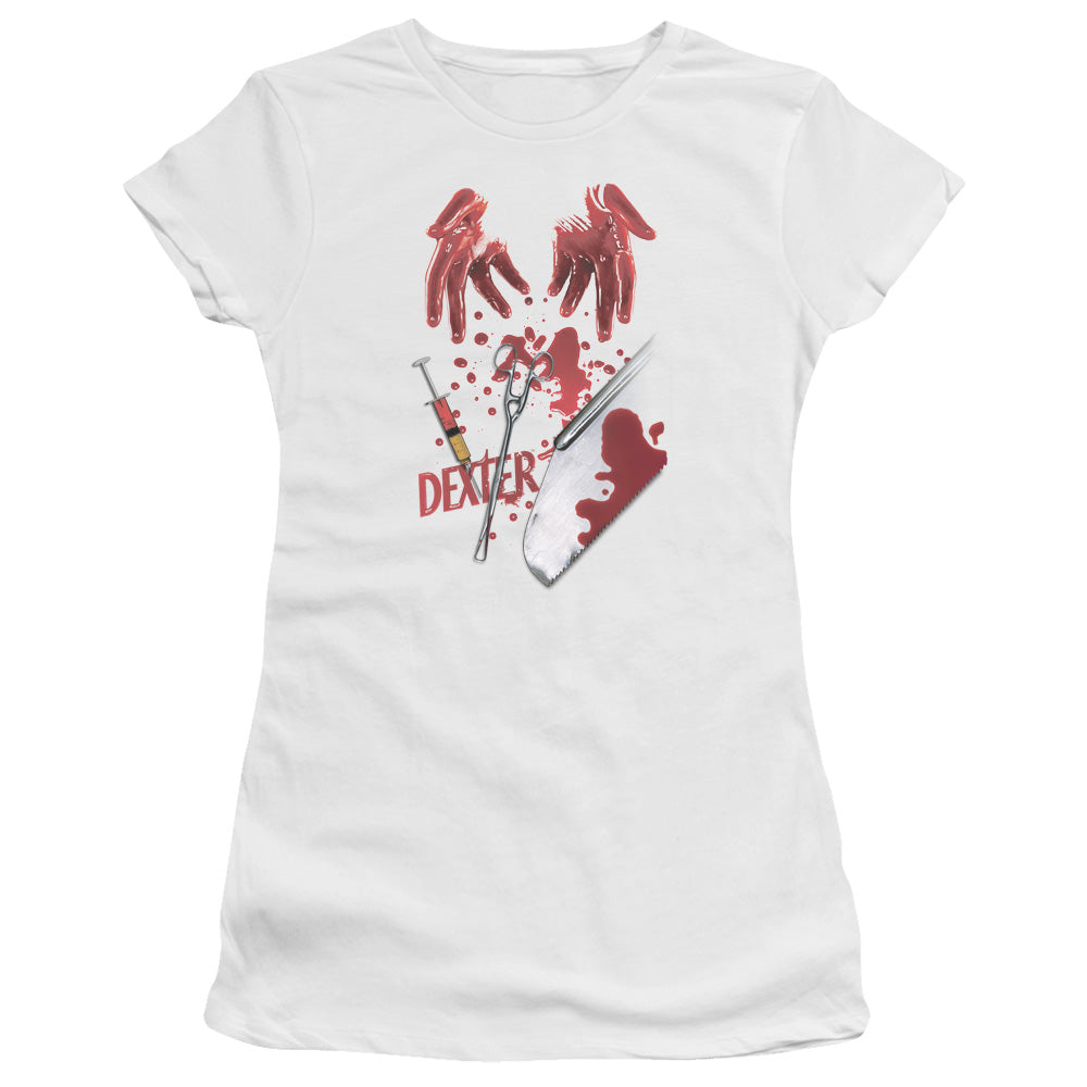 Dexter - Tools Of The Trade - Short Sleeve Junior Sheer - White T-shirt