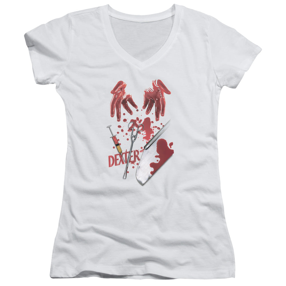 Dexter - Tools Of The Trade - Junior V-neck - White