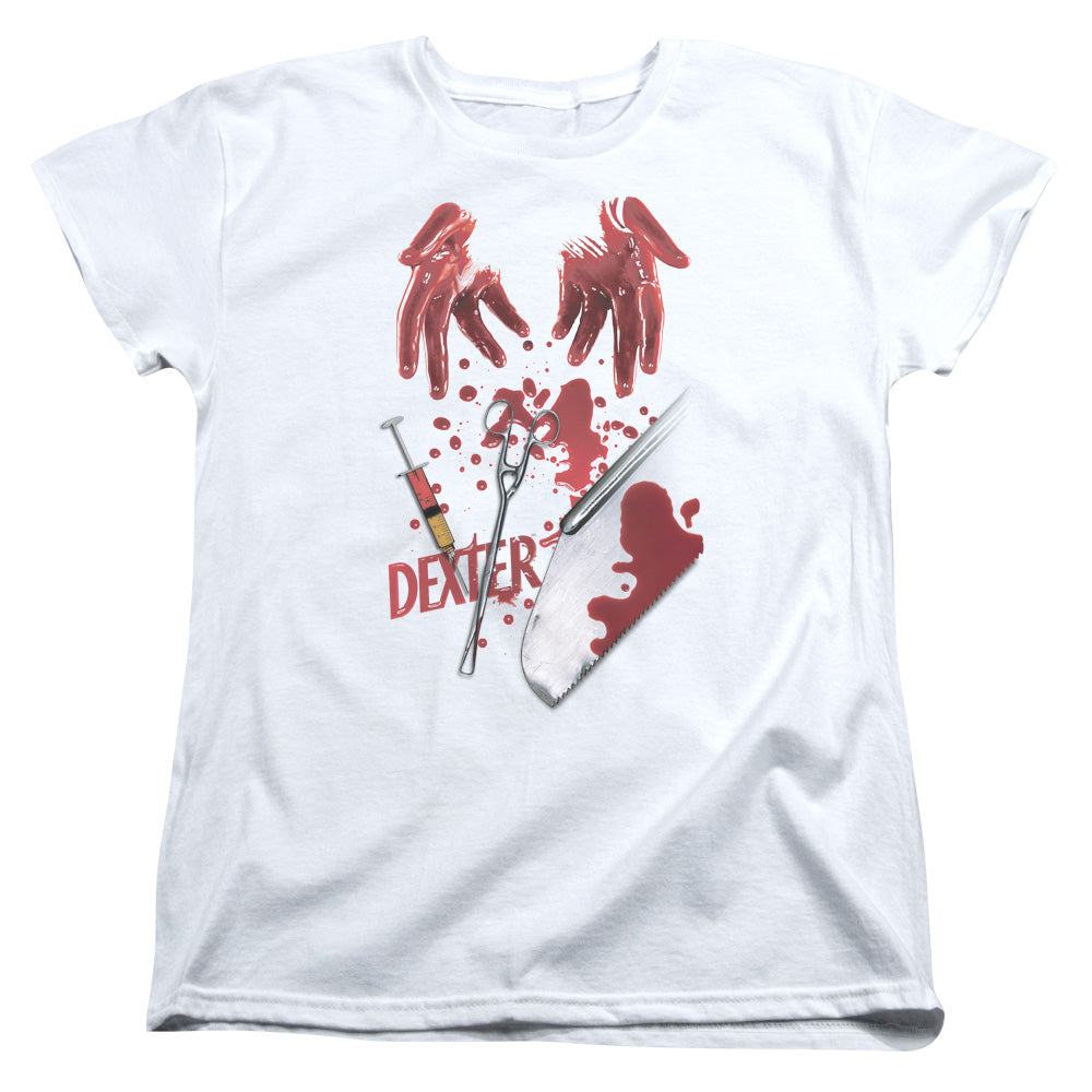 Dexter - Tools Of The Trade - Short Sleeve Womens Tee - White T-shirt