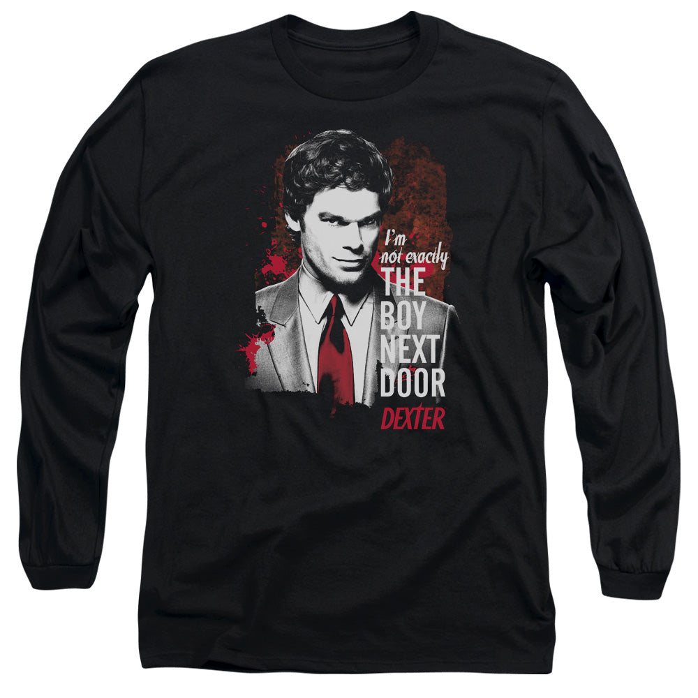 Dexter - Boy Next Door - Long Sleeve Adult 18/1 - Black T-shirt