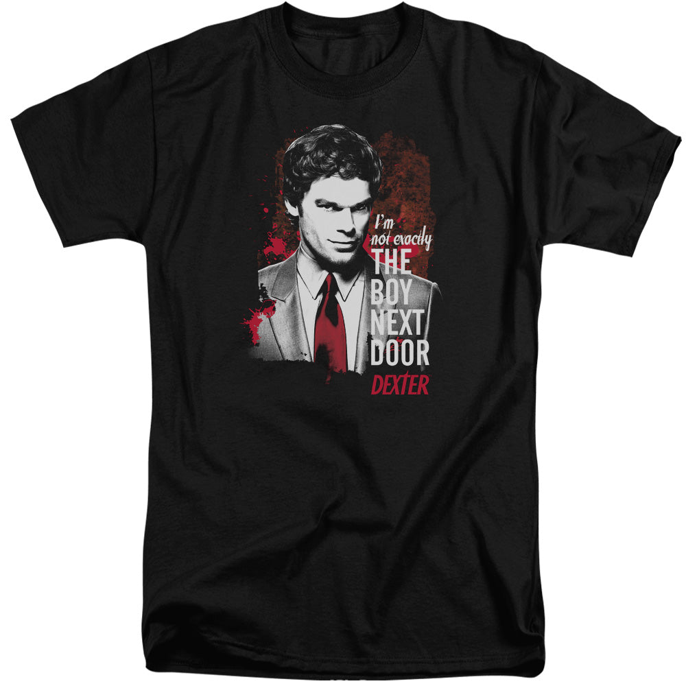 Dexter - Boy Next Door - Short Sleeve Adult Tall - Black T-shirt