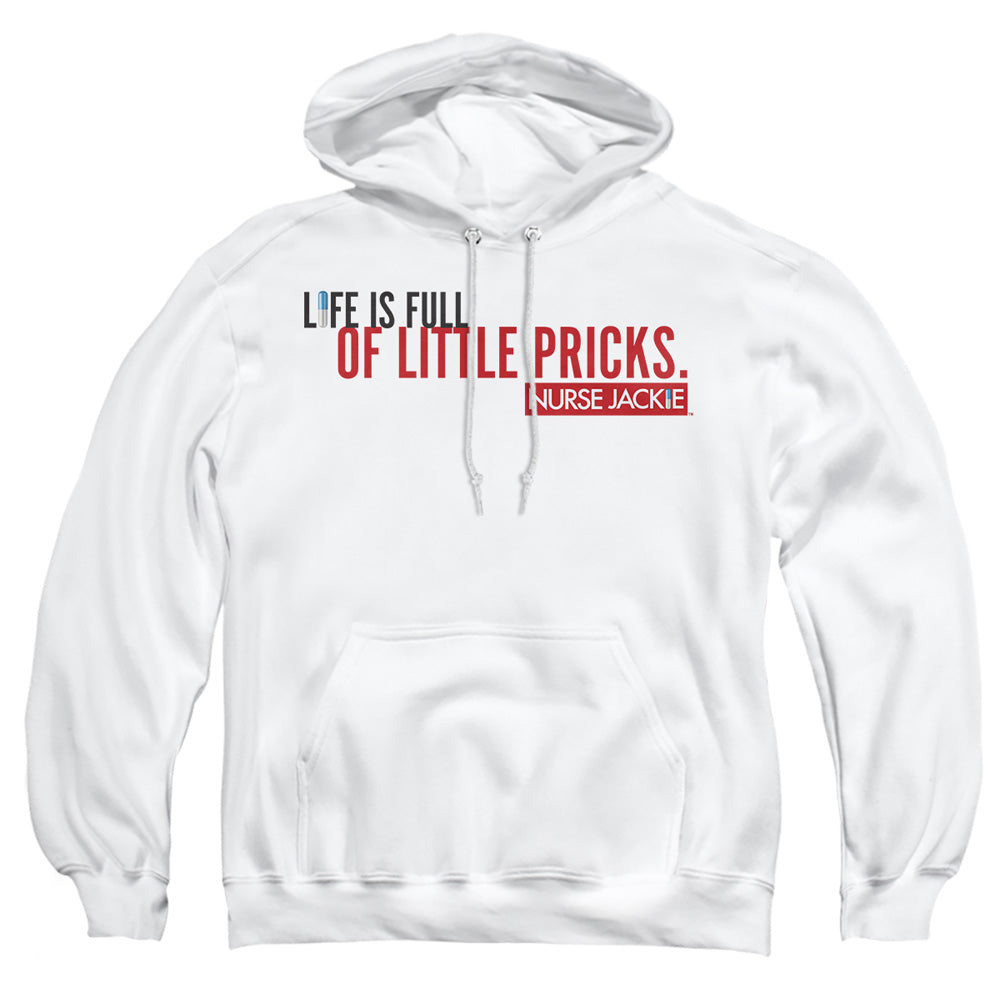 Nurse Jackie - Life Is Full - Adult Pull-over Hoodie - White