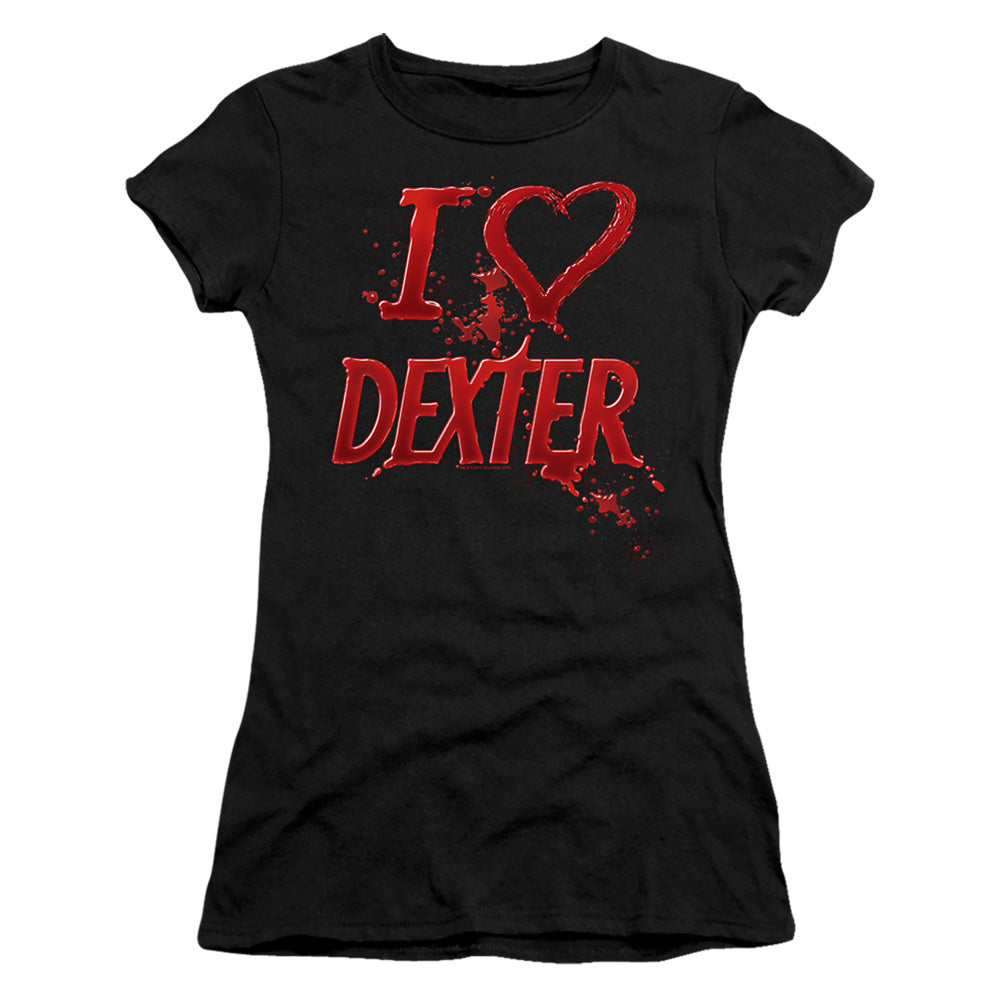 Dexter - I Heart Dexter - Short Sleeve Junior Sheer - Black T-shirt