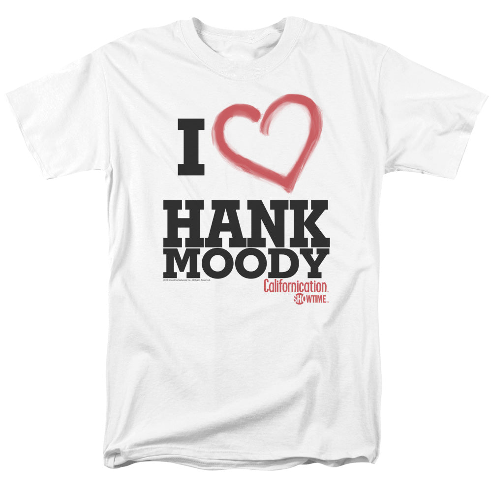 Californication - I Heart Hank Moody - Short Sleeve Adult 18/1 - White T-shirt