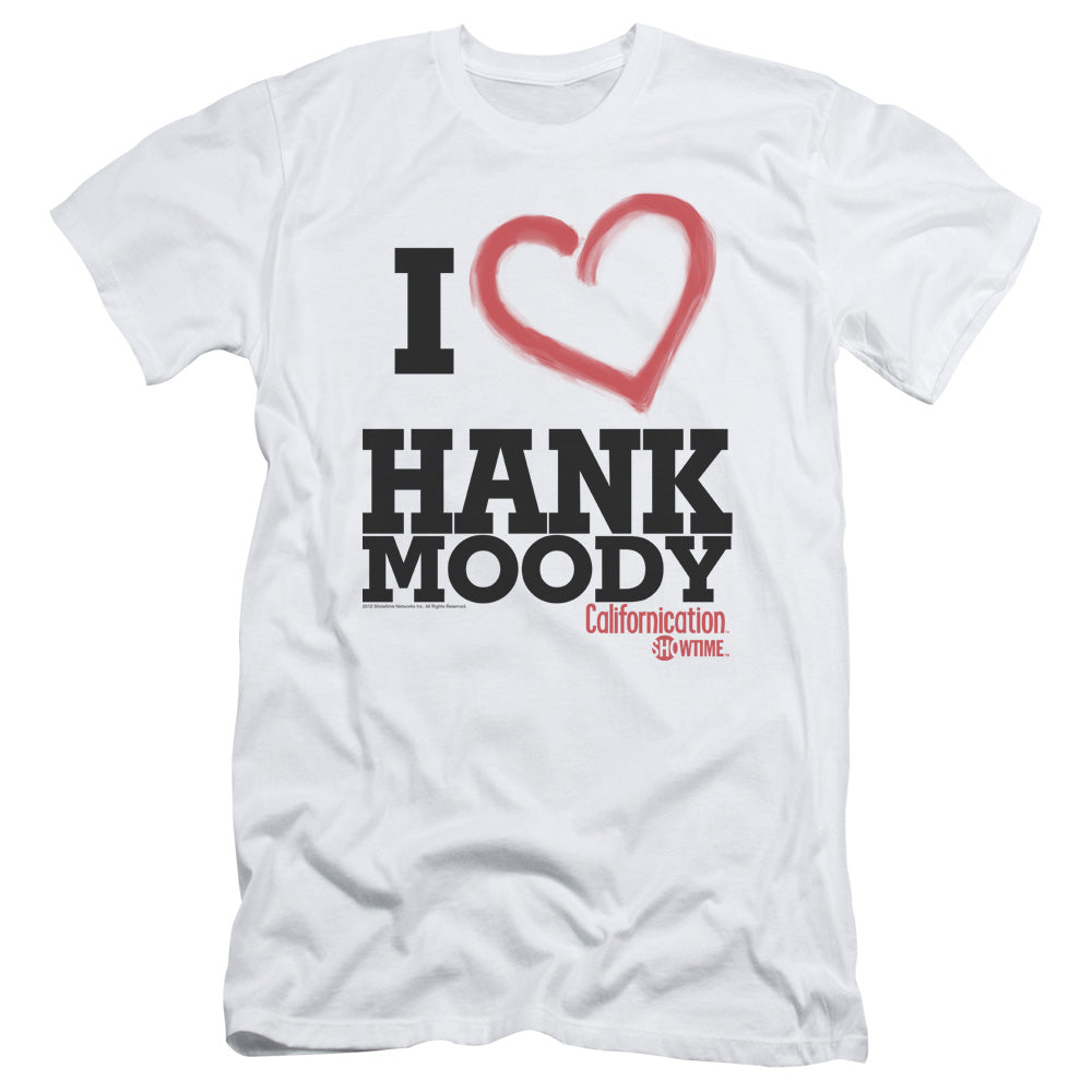 Californication - I Heart Hank Moody - Short Sleeve Adult 30/1 - White T-shirt