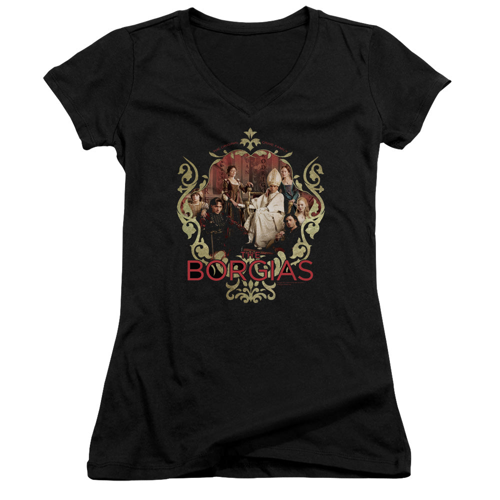 Borgias - Family Portrait - Junior V-neck - Black