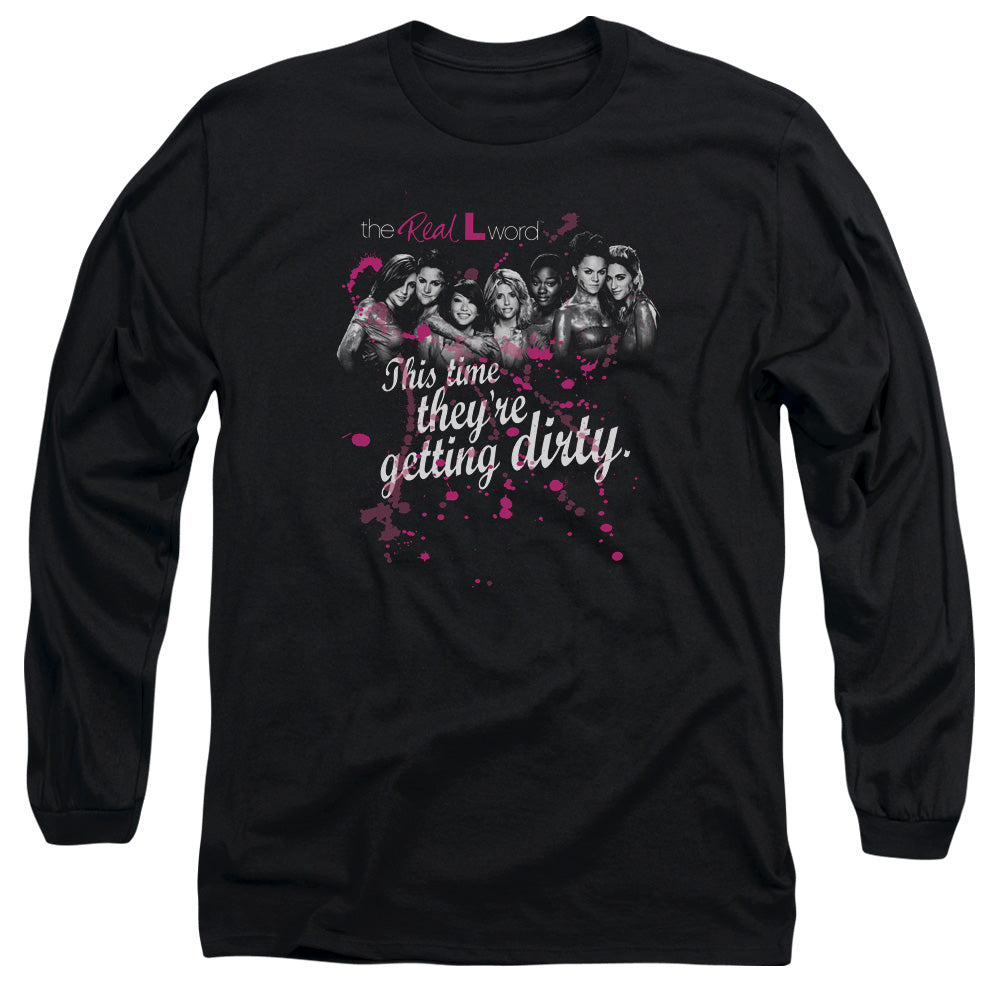 The Real L Word - Dirty - Long Sleeve Adult 18/1 - Black T-shirt