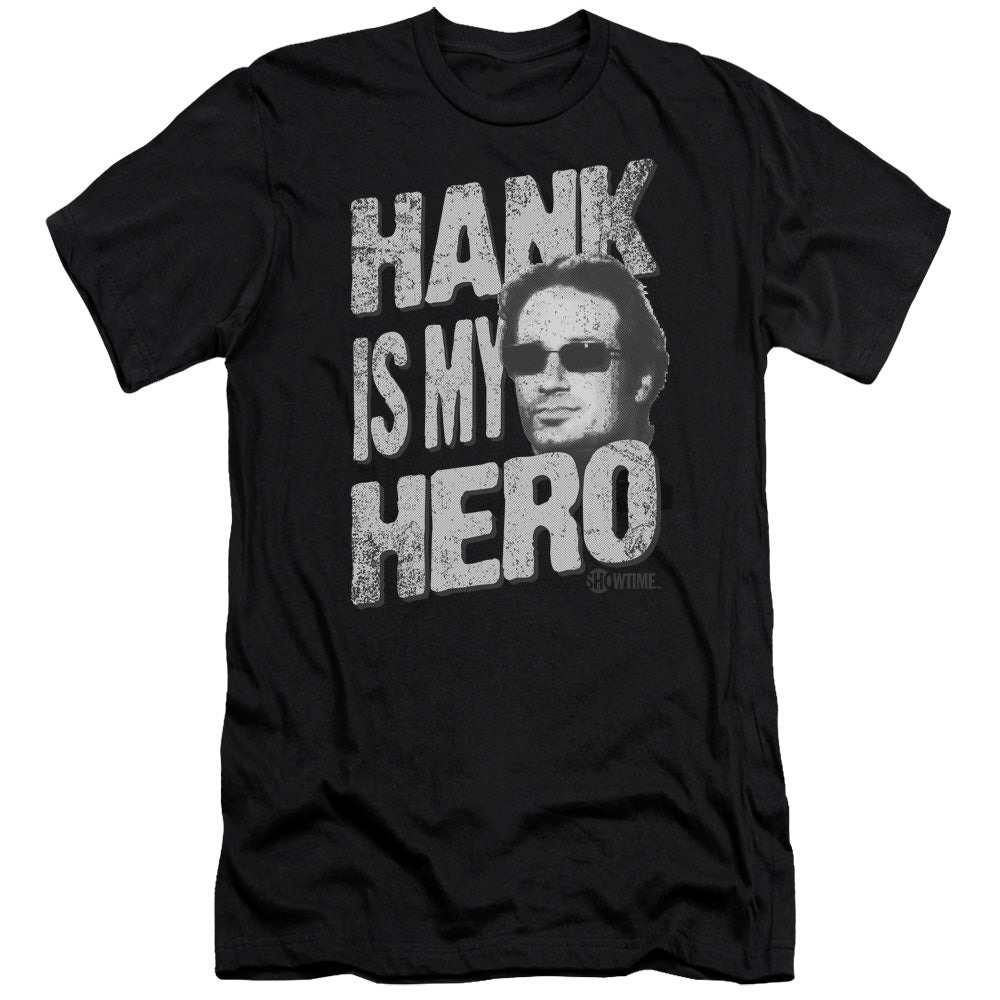 Californication - Hank Is My Hero-premuim Canvas Adult Slim Fit 30/1 - Black