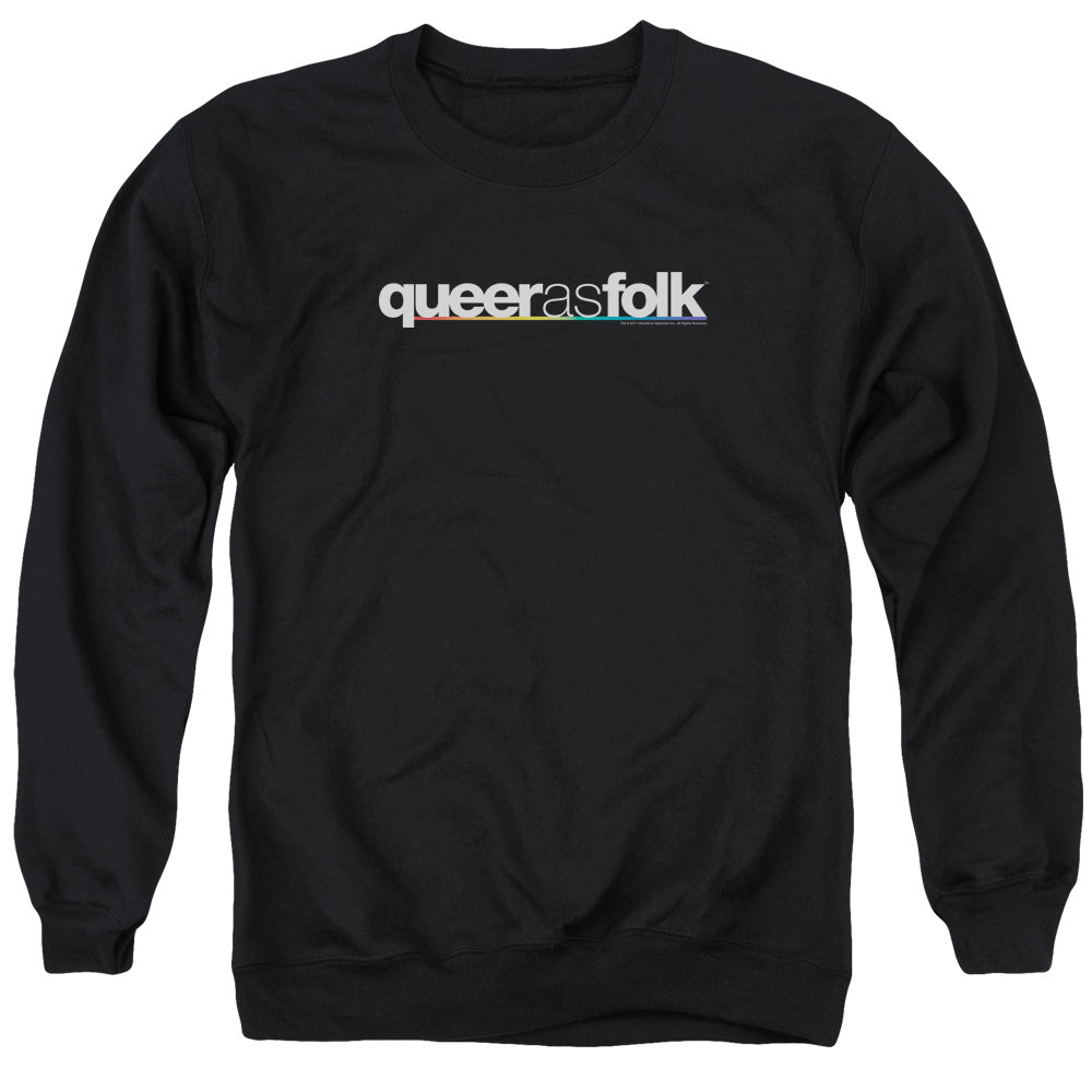 Queer As Folk - Logo - Adult Crewneck Sweatshirt - Black