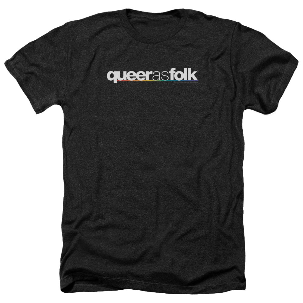 Queer As Folk - Logo - Adult Heather-black