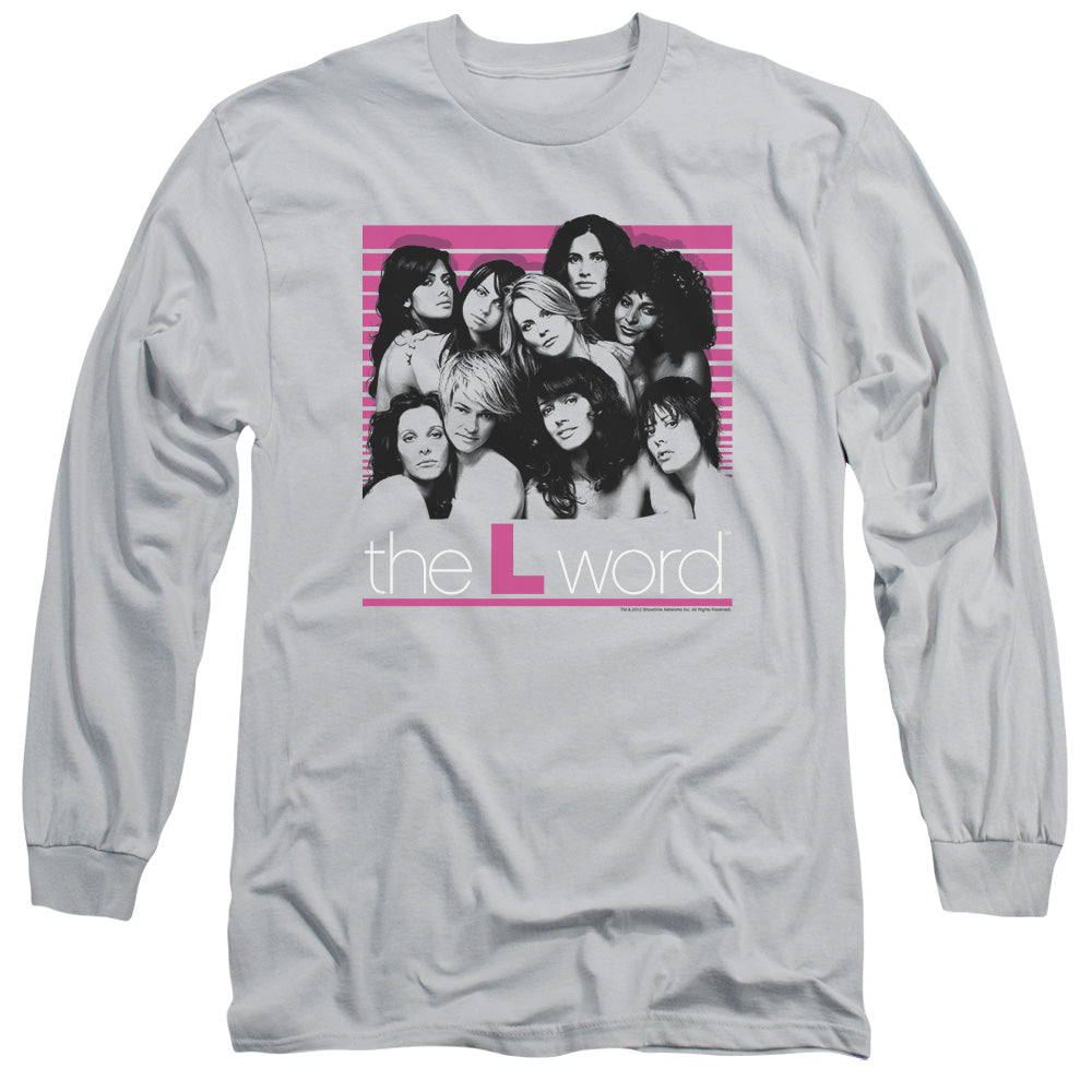 The L Word - Cast - Long Sleeve Adult 18/1 - Silver T-shirt