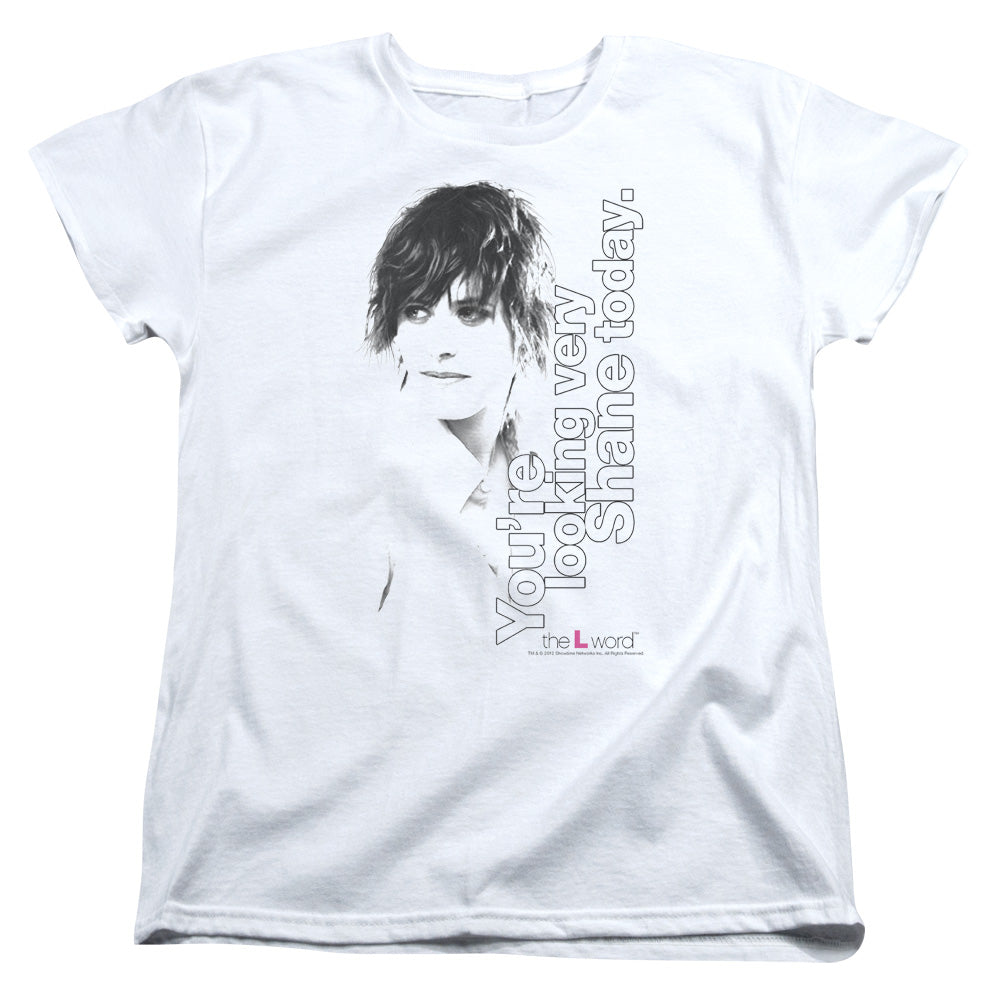 The L Word - Looking Shane Today - Short Sleeve Womens Tee - White T-shirt