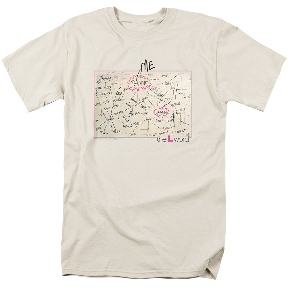 The L Word - Chart - Short Sleeve Adult 18/1 - Cream T-shirt