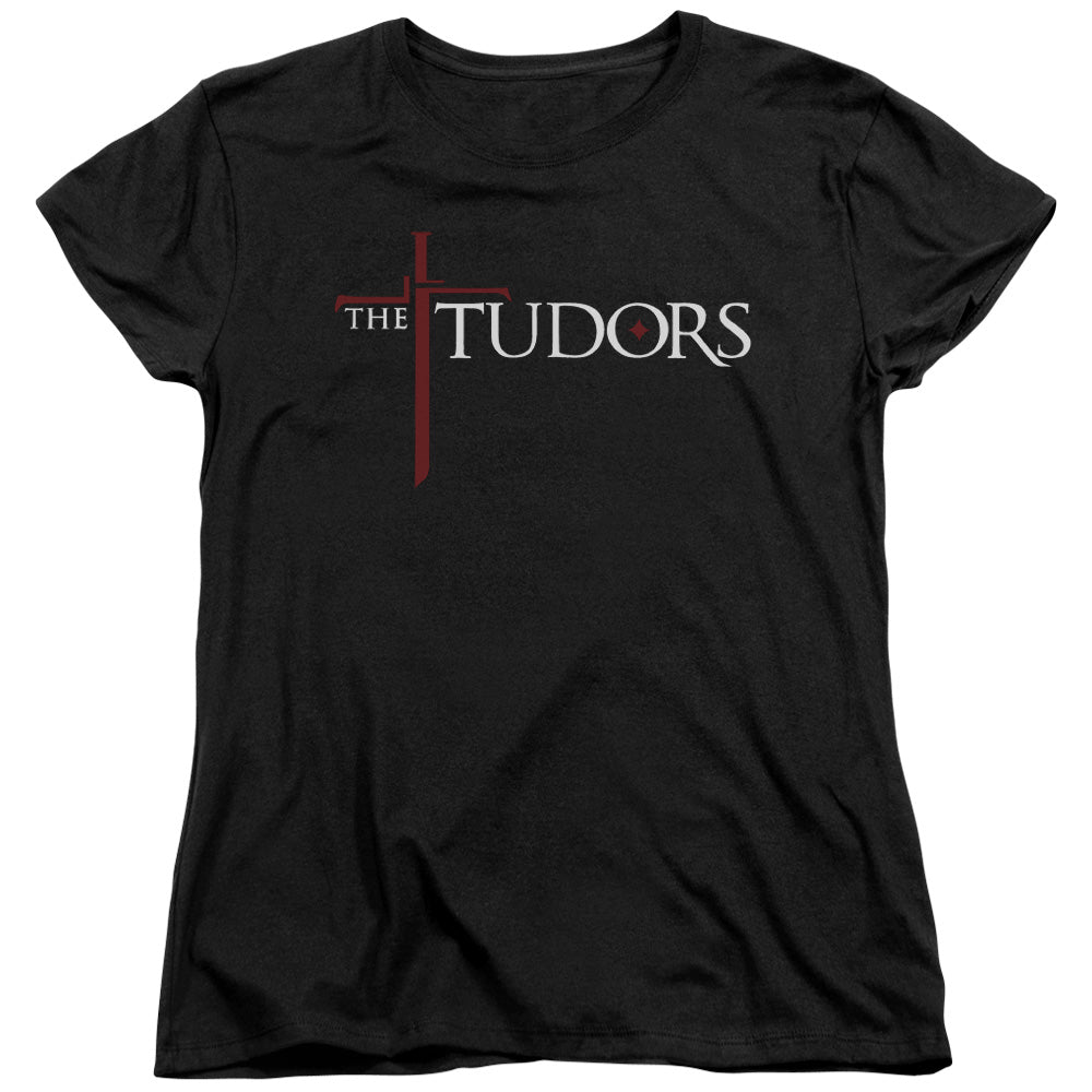 Tudors - Logo - Short Sleeve Womens Tee - Black T-shirt