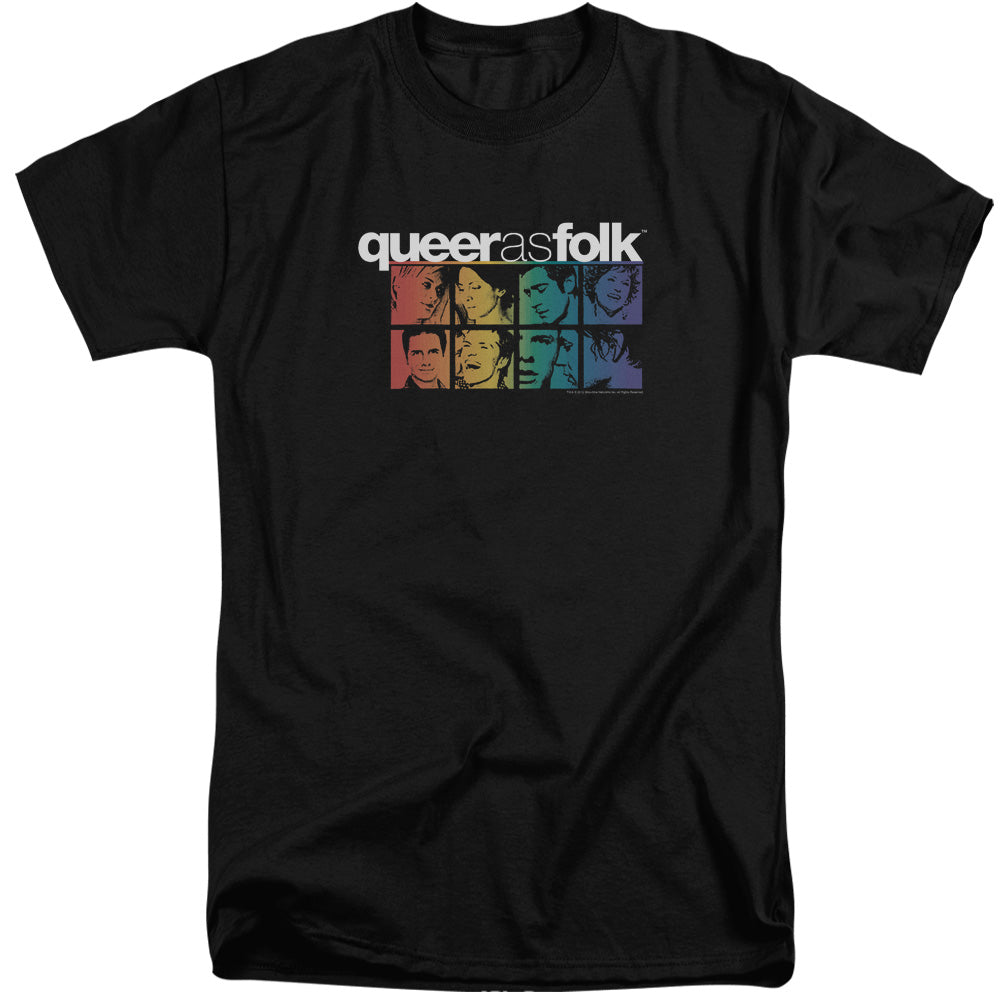 Queer As Folk - Cast - Short Sleeve Adult Tall - Black T-shirt