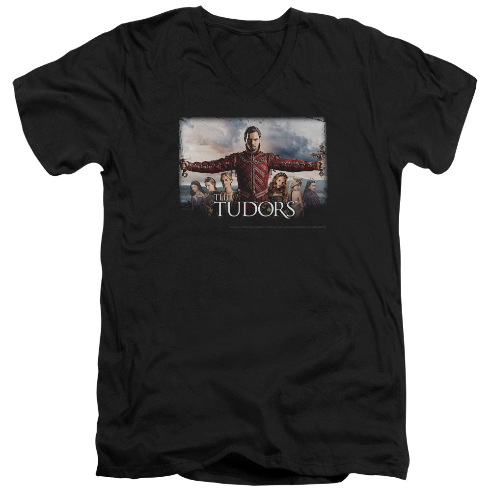 Tudors - The Final Seduction - Short Sleeve Adult V-neck - Black T-shirt