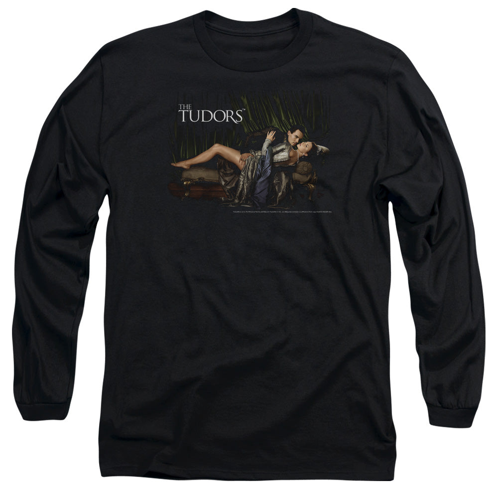 Tudors - The King And His Queen - Long Sleeve Adult 18/1 - Black T-shirt