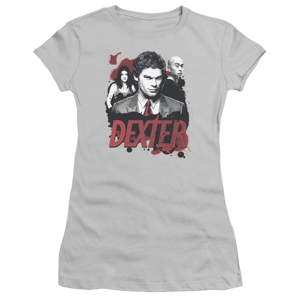 Dexter - Bloody Trio - Short Sleeve Junior Sheer - Silver T-shirt