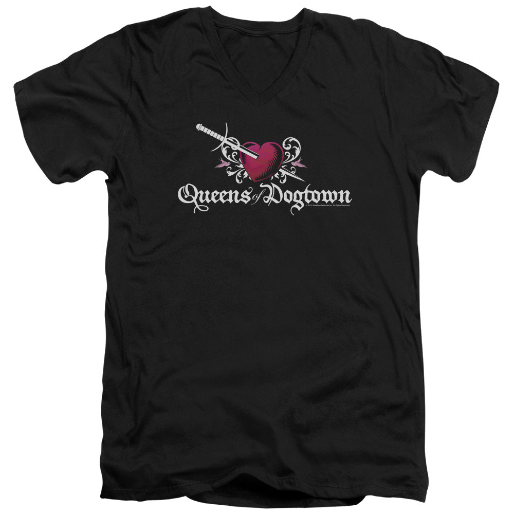 Californication - Queens Of Dogtown - Short Sleeve Adult V-neck - Black T-shirt