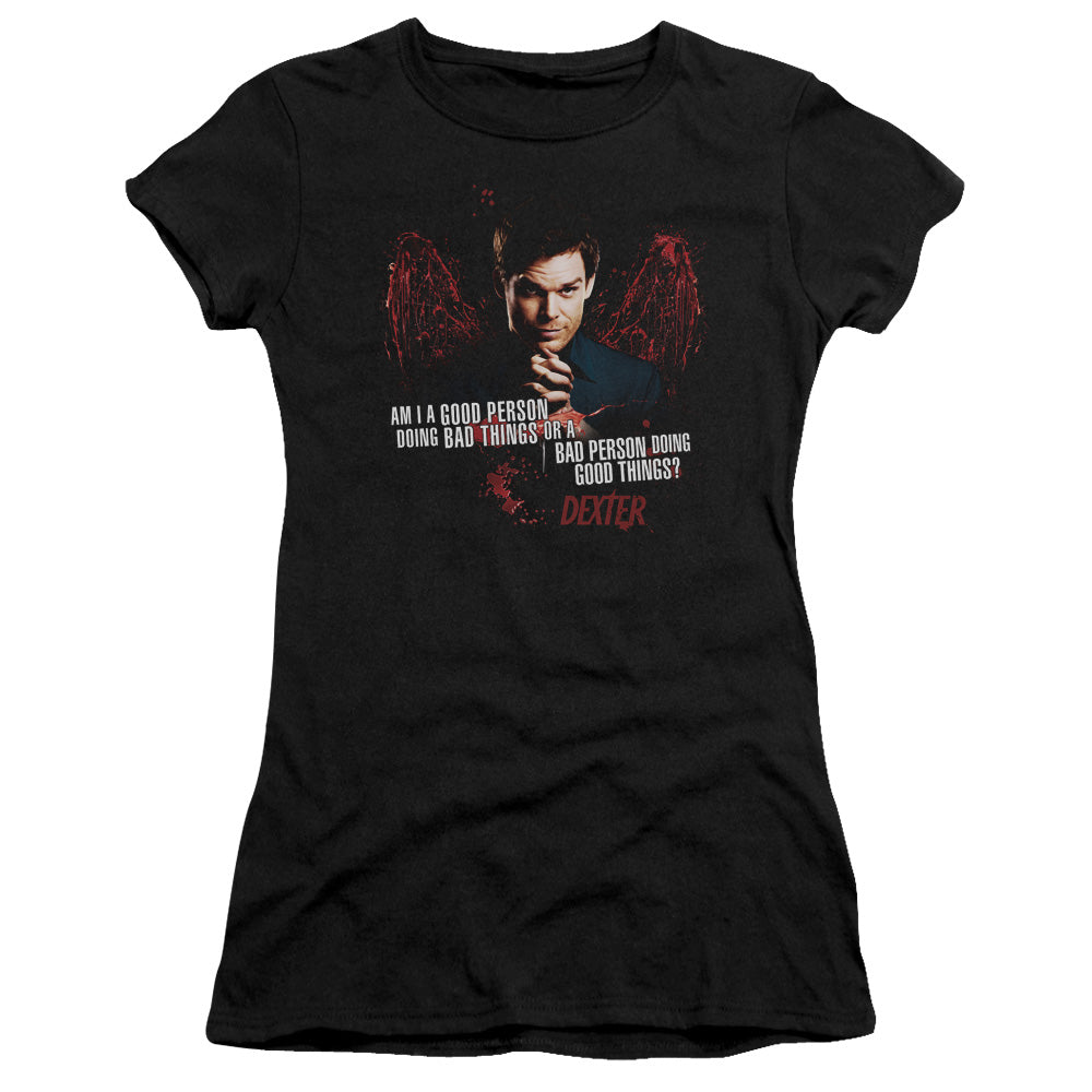 Dexter - Good Bad - Short Sleeve Junior Sheer - Black T-shirt
