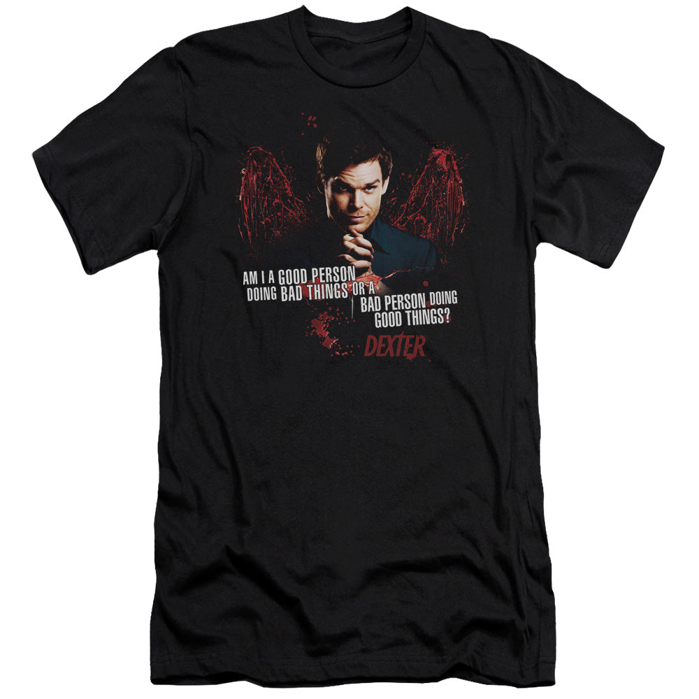 Dexter - Good Bad - Short Sleeve Adult 30/1 - Black T-shirt
