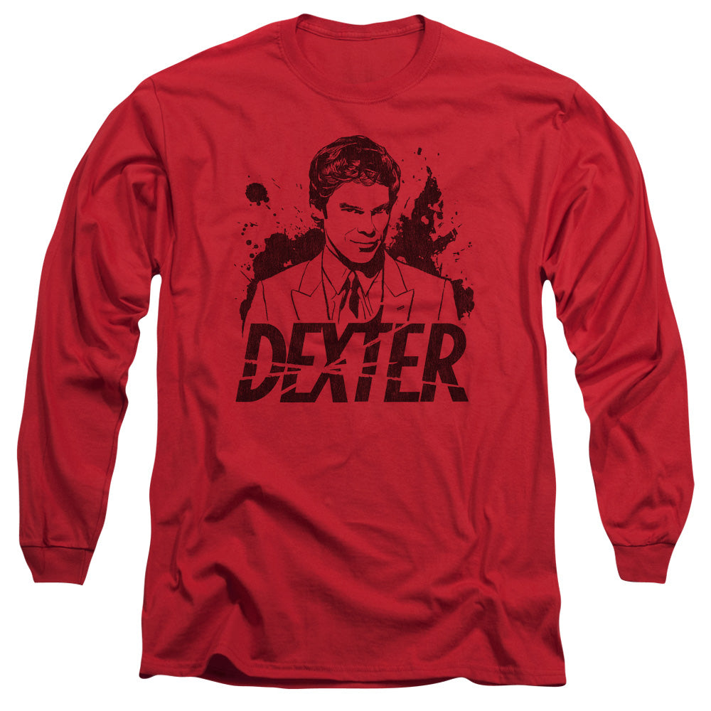 Dexter - Splatter Dex - Long Sleeve Adult 18/1 - Red T-shirt