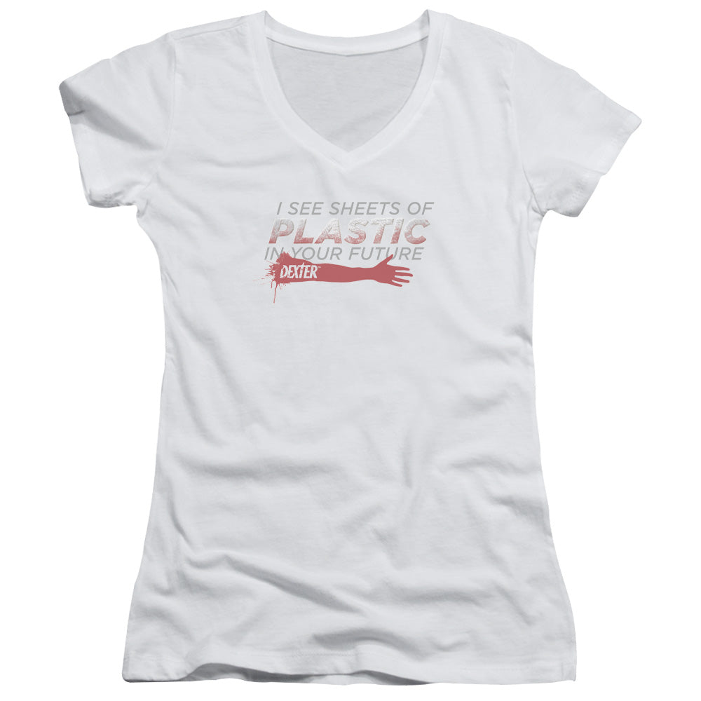 Dexter - Plastic Prediction - Junior V-neck - White
