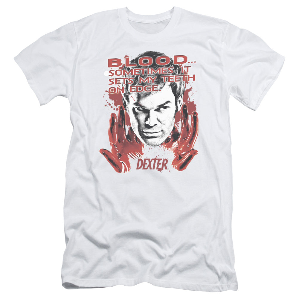 Dexter - Blood - Short Sleeve Adult 30/1 - White T-shirt