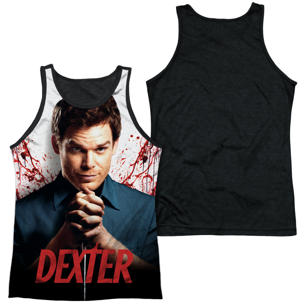 Dexter - Wings - Adult Poly Tank Top Black Back - White