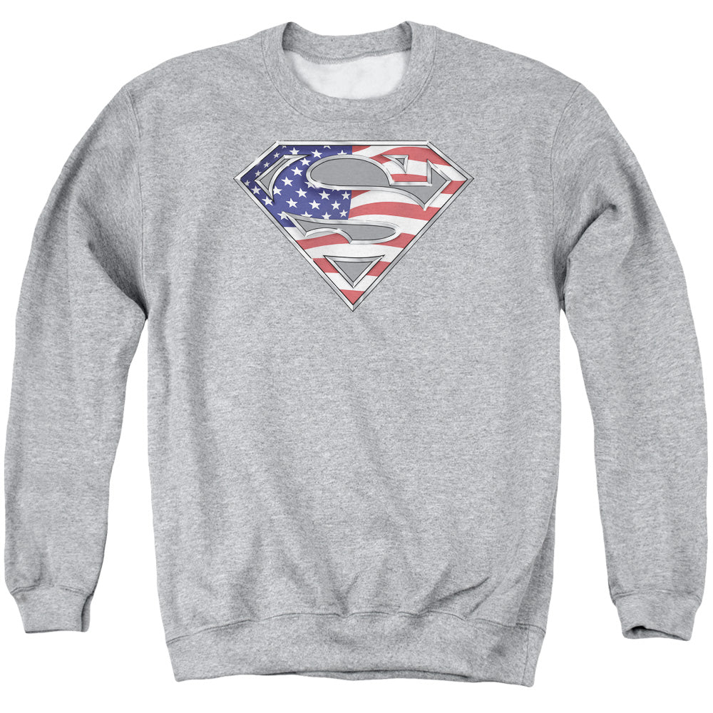 Superman - All - Adult Crewneck Sweatshirt - Athletic Heather