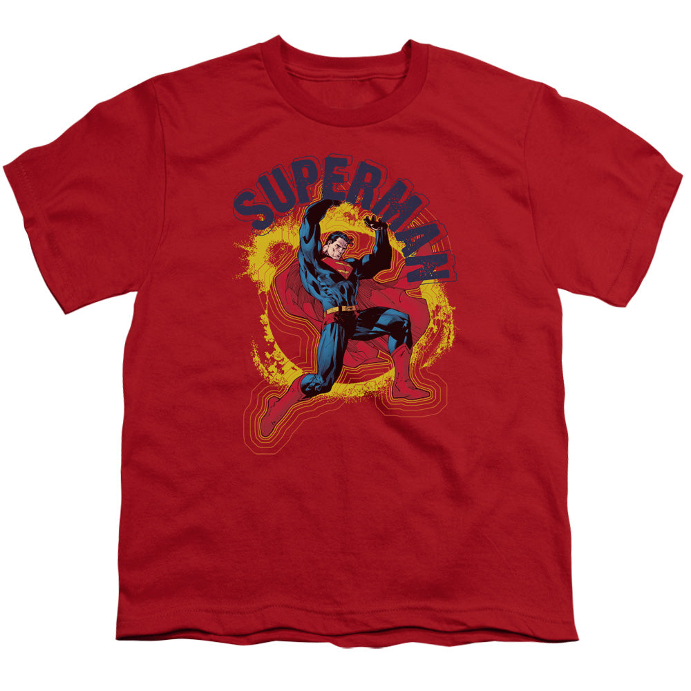 Superman - A Name To Uphold - Short Sleeve Youth 18/1 - Red T-shirt