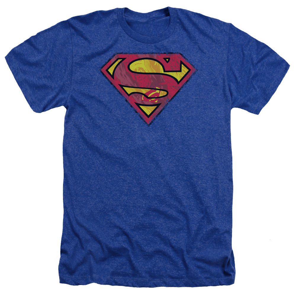 Superman - Action Shield - Adult Heather - Royal Blue