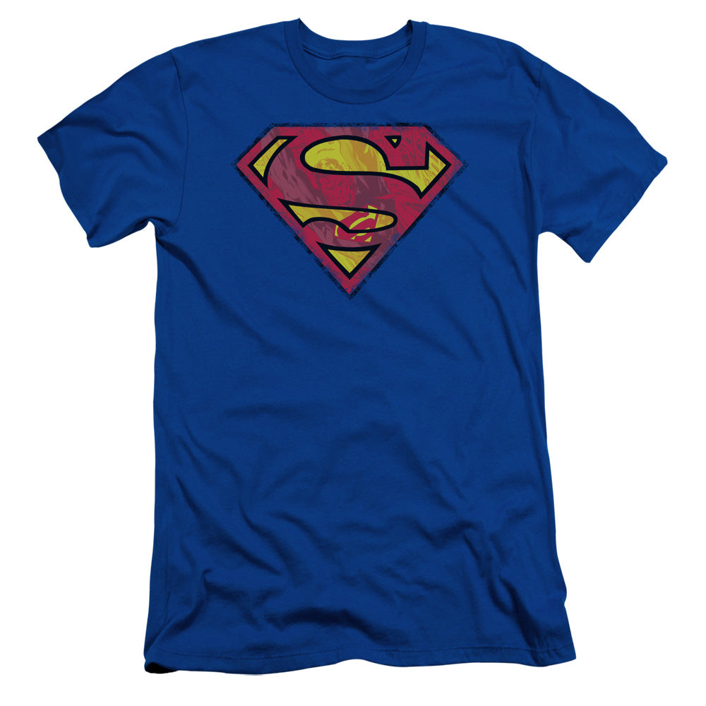 Superman - Action Shield - Short Sleeve Adult 30/1 - Royal Blue T-shirt