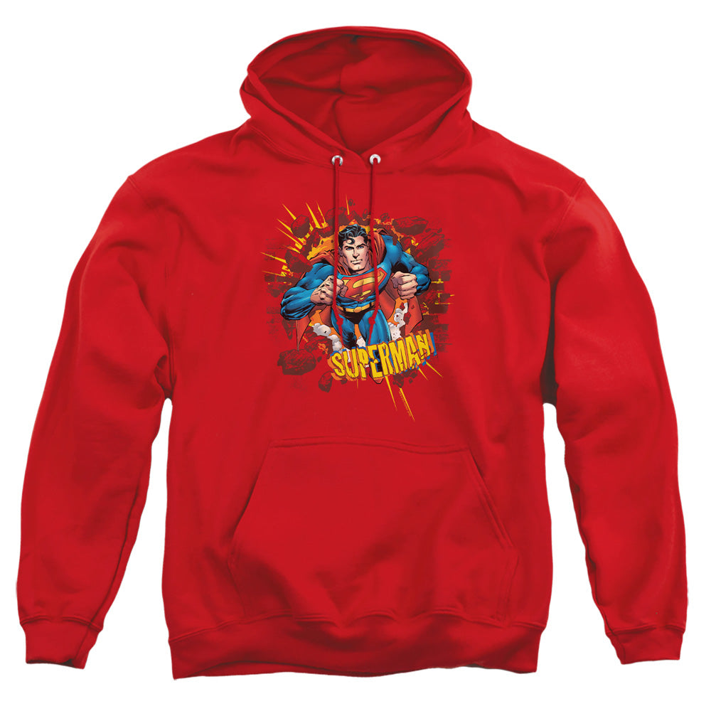 Superman - Sorry About The Wall - Adult Pull-over Hoodie - Red
