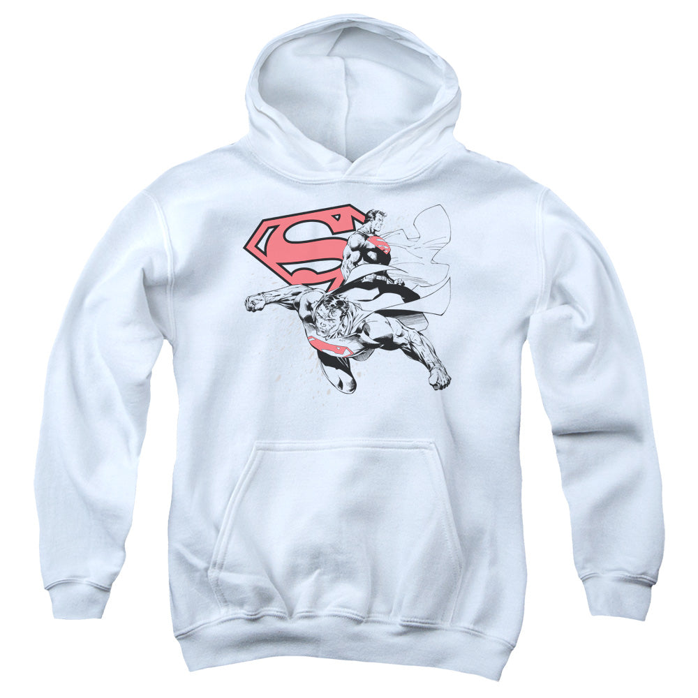 Superman - Double The Power - Youth Pull-over Hoodie - White