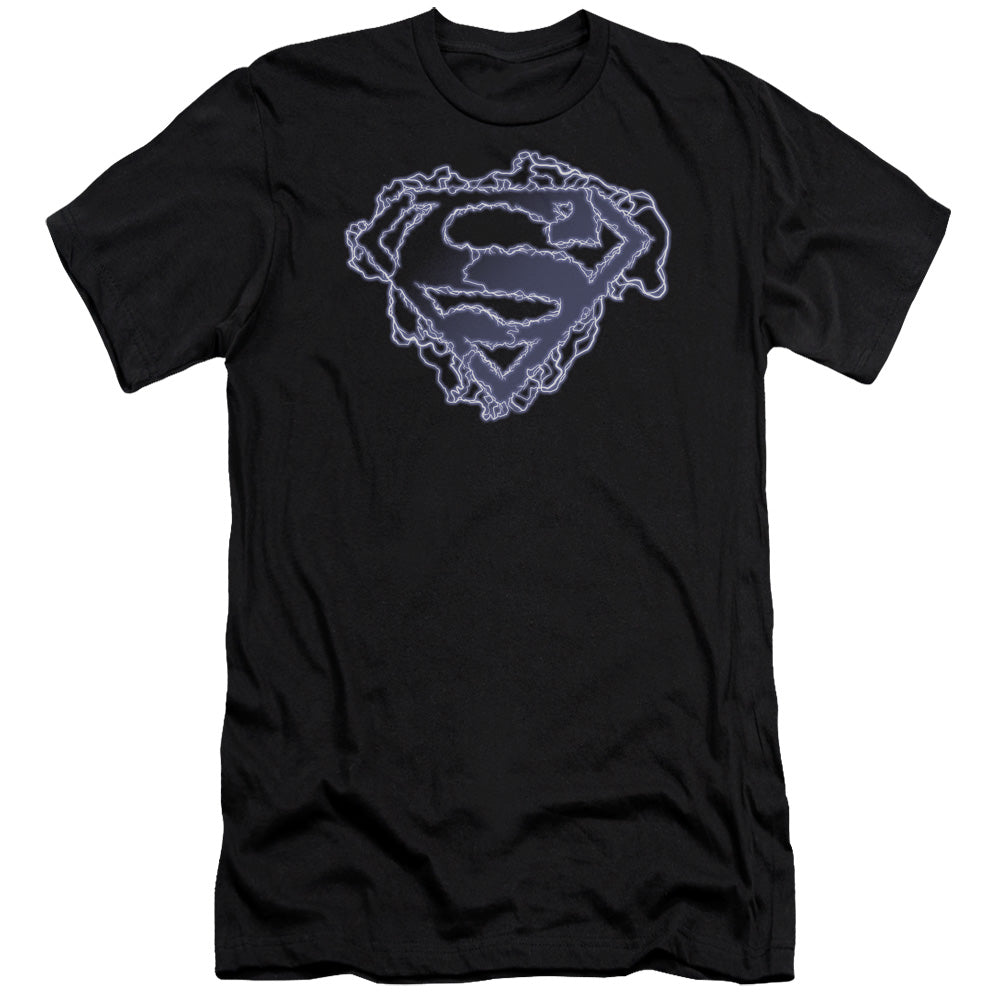Superman - Electric Supes Shield-premuim Canvas Adult Slim Fit 30/1 - Black