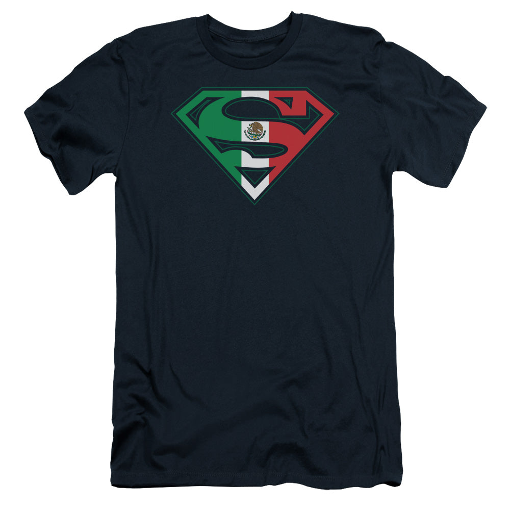 Superman - Mexican Shield - Short Sleeve Adult 30/1 - Navy T-shirt