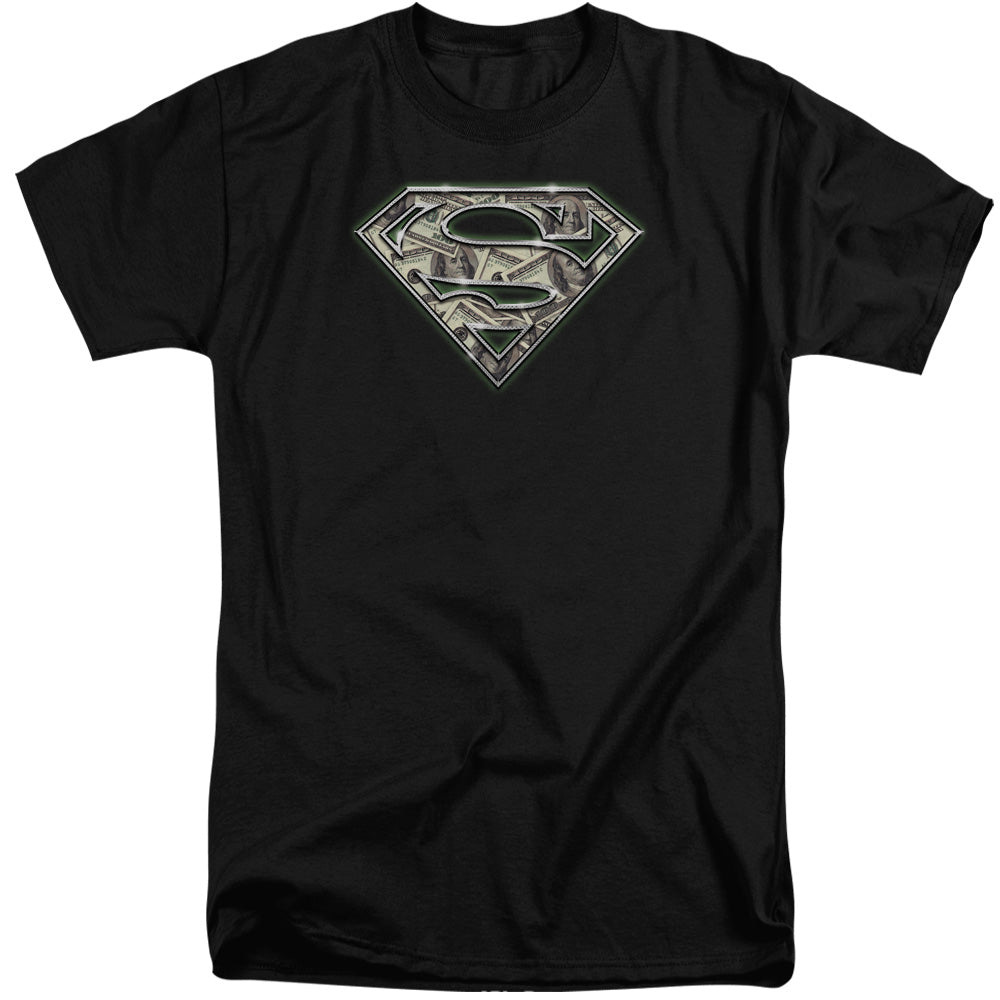 Superman - All About The Benjamins - Short Sleeve Adult Tall - Black T-shirt