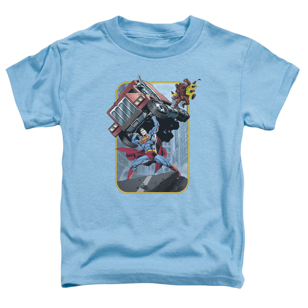 Superman - Pick Up My Truck - Short Sleeve Toddler Tee - Carolina Blue T-shirt
