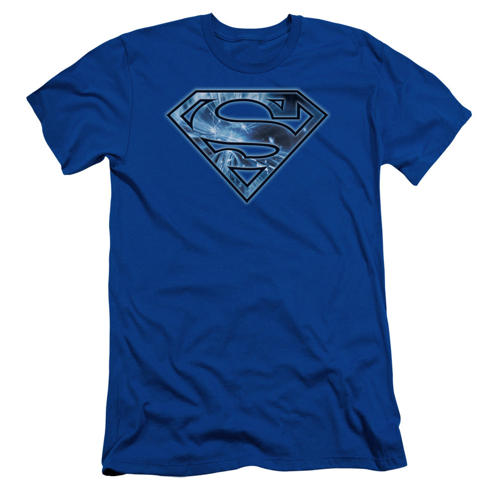 Superman - On Ice Shield - Short Sleeve Adult 30/1 - Royal Blue T-shirt