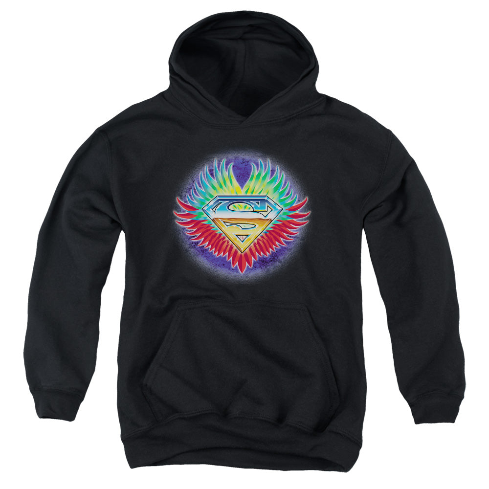 Superman - Dont Stop Believing - Youth Pull-over Hoodie - Black