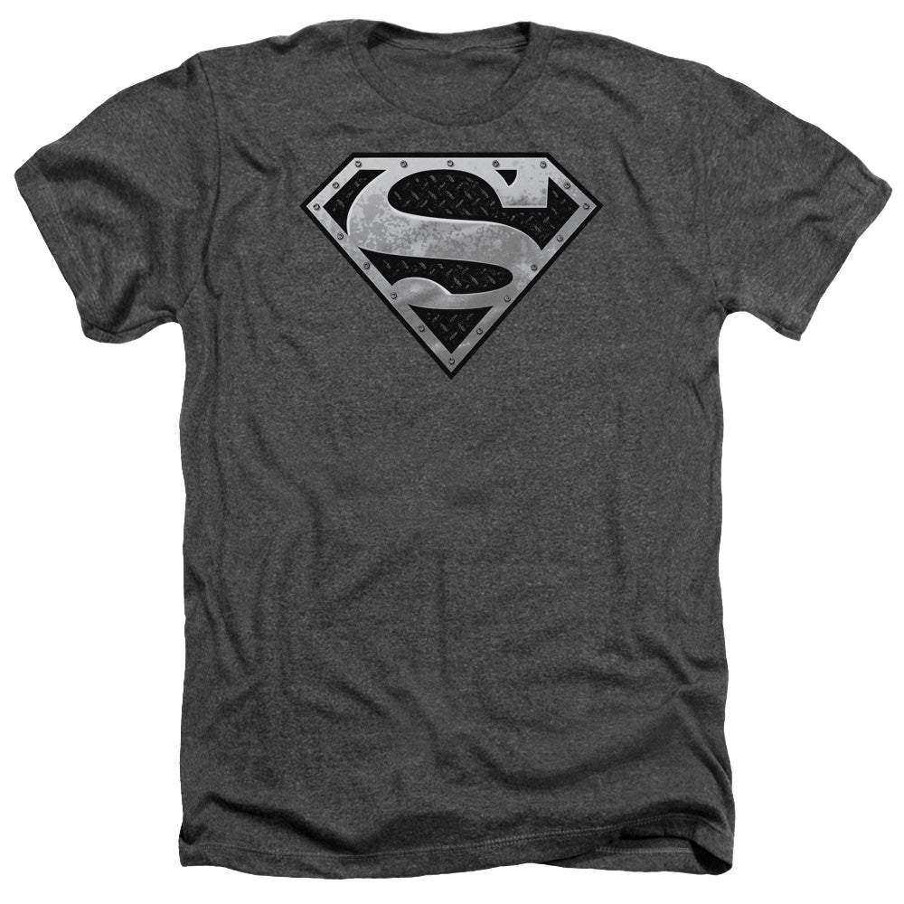 Superman - Super Metallic Shield - Adult Heather - Charcoal